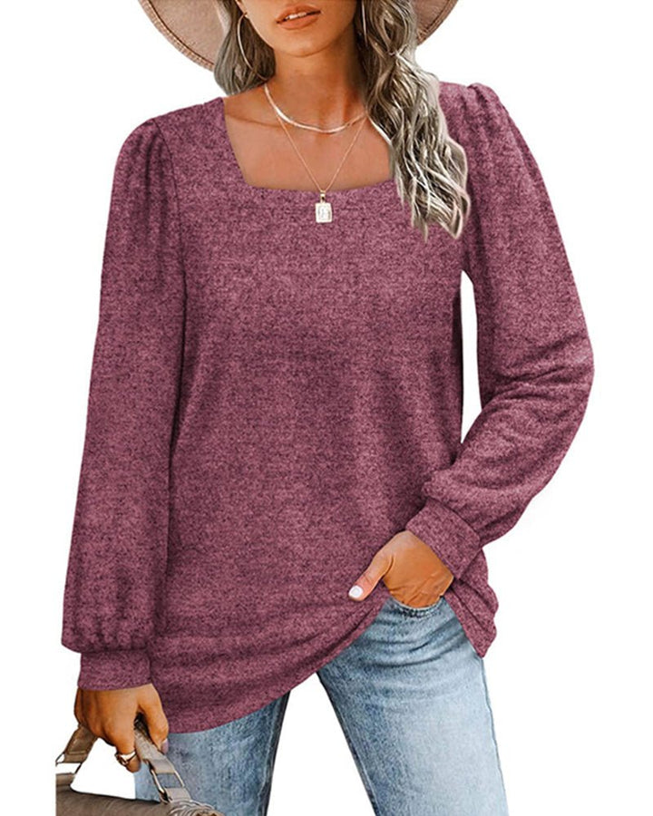 Caroline | Schicke Eckiger-Ausschnitt-Bluse