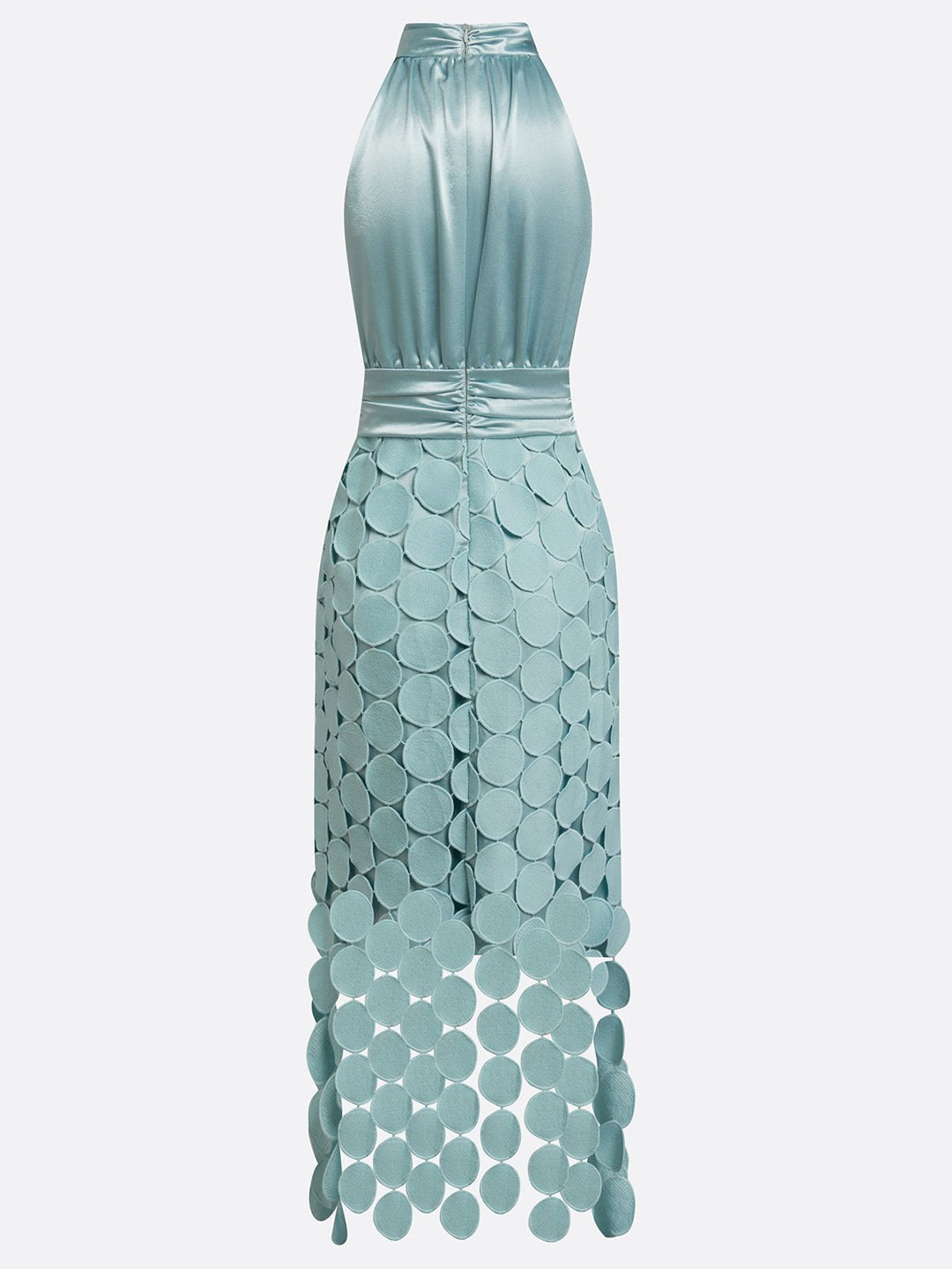 Delphine Vasseur | Pailletten-Halter-Midikleid mit Muschelsaum