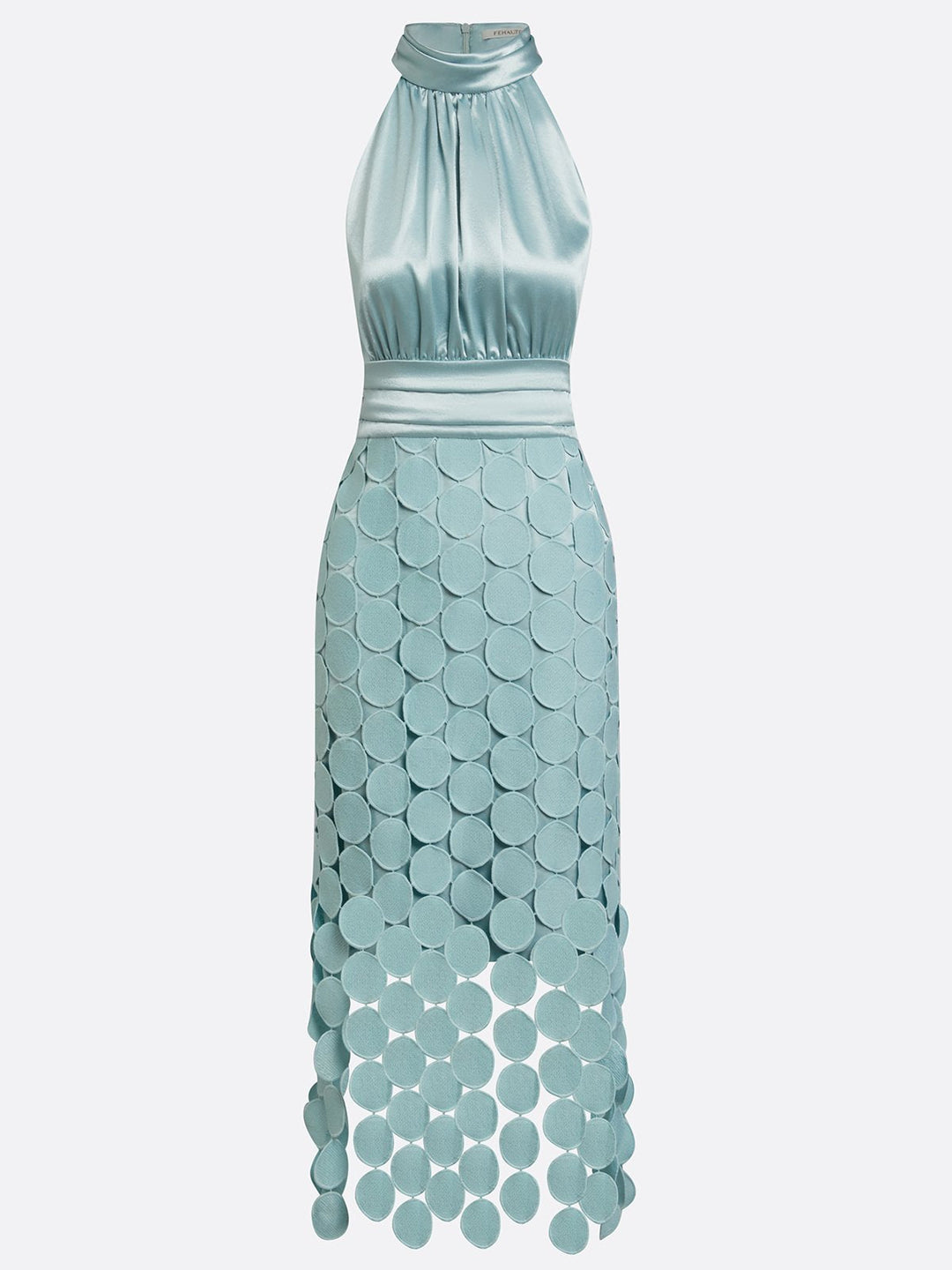 Delphine Vasseur | Pailletten-Halter-Midikleid mit Muschelsaum