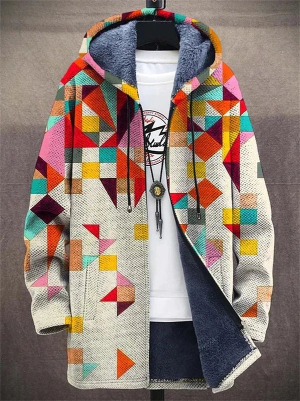Janine | Luxuriöse Kunstdruck-Strickjacke