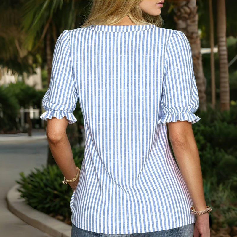 Simone | Alltags-Streifen-Bluse