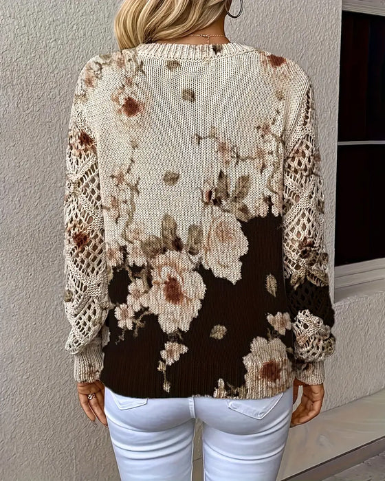 Blumenpracht Bloom™ V-Ausschnitt Pullover