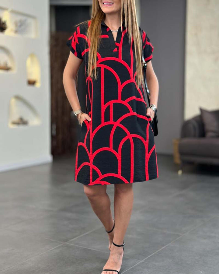 Liana | Midiekleid mit Kurzärmeln