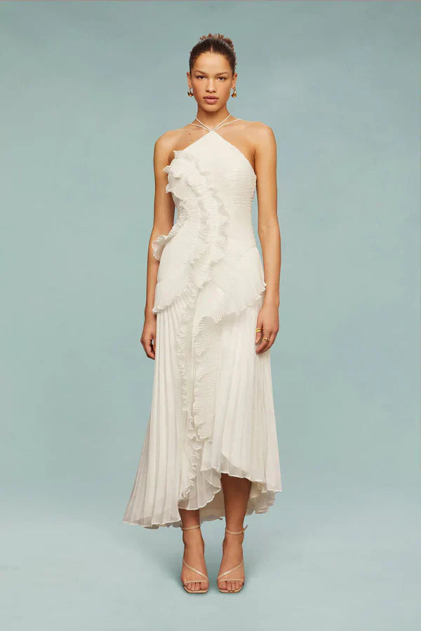 Romy™ | Elegantes Rüschen-Maxikleid