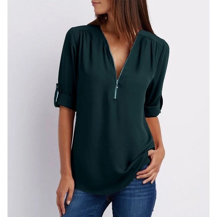 Gwen | Schicke Reißverschlussbluse
