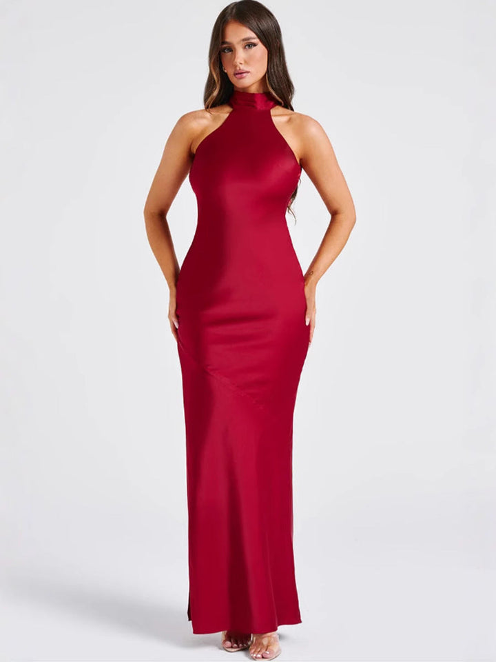 Selin™ | Fließendes Halter-Maxikleid