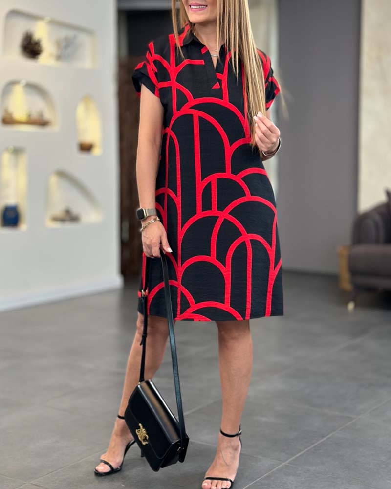 Liana | Midiekleid mit Kurzärmeln