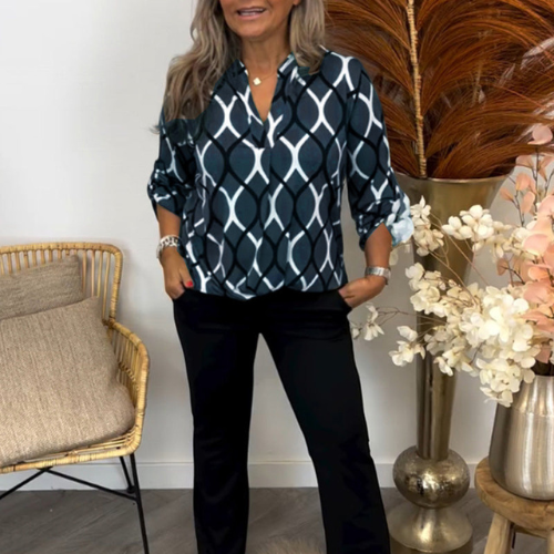 Renee | Elegante Geometrische Bluse