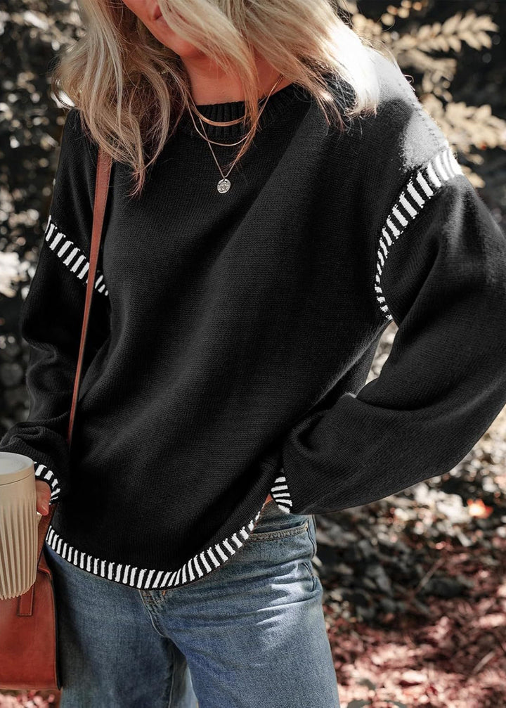 Marisa | Schicker Kontrast-Pullover