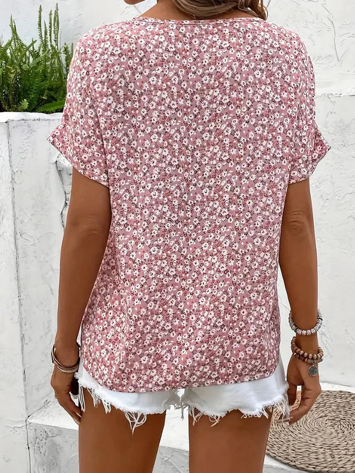 Wolena | Wildblumen-Ausschnittbluse