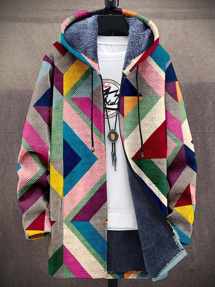 Janine | Luxuriöse Kunstdruck-Strickjacke