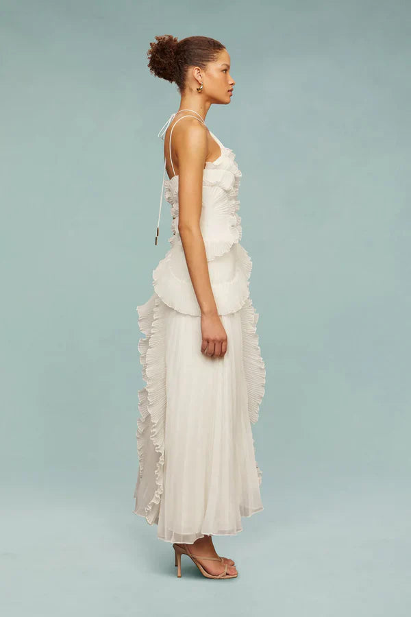 Romy™ | Elegantes Rüschen-Maxikleid