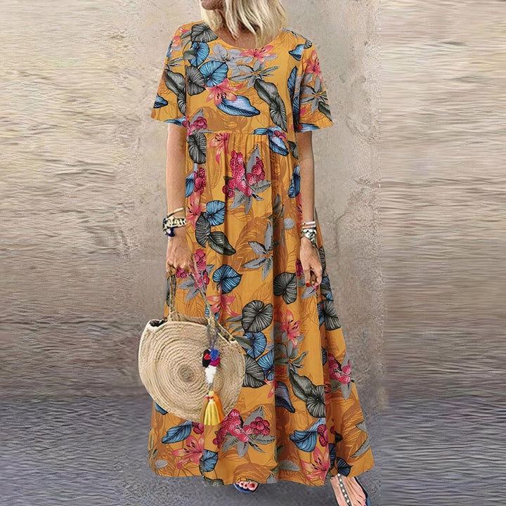 Selene | Elegantes Blumen-Maxi-Kleid