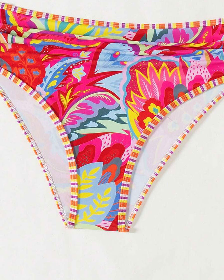 Tropischer Karneval High-Waist Bikini