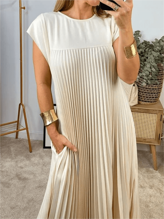 Sandra | Geplissiertes Elegantes Kleid