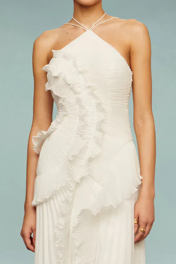 Romy™ | Elegantes Rüschen-Maxikleid