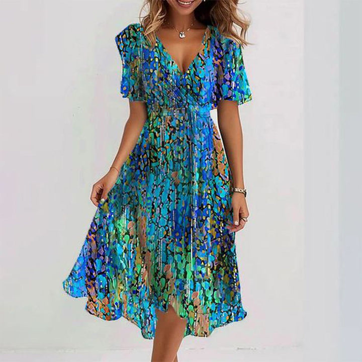 Sapphire | Luftiges Blaues Midi-Kleid