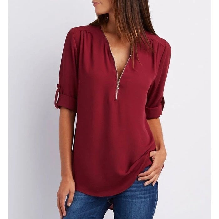 Gwen | Schicke Reißverschlussbluse