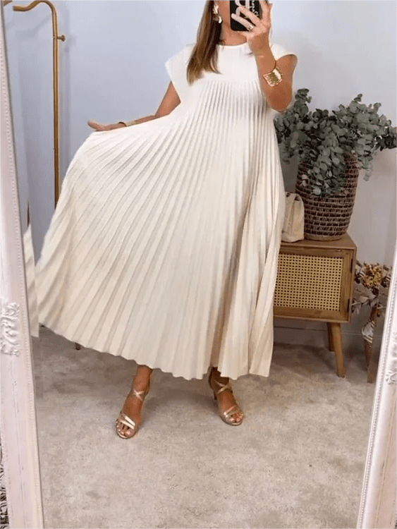 Sandra | Geplissiertes Elegantes Kleid
