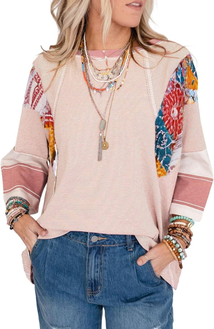 Lizzy | Gestreifte Patch-Bluse