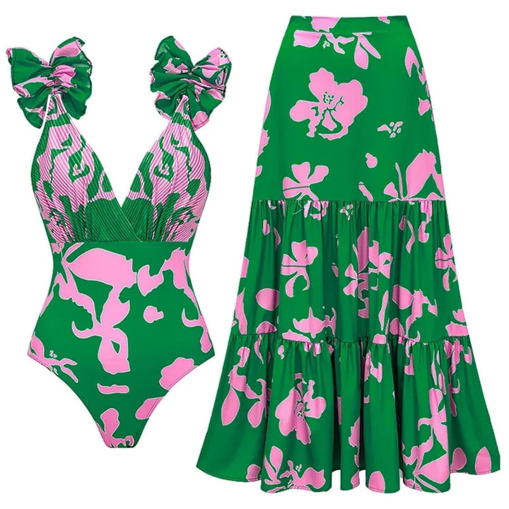 Mandy | Elegantes Gemustertes Schwimm-Set