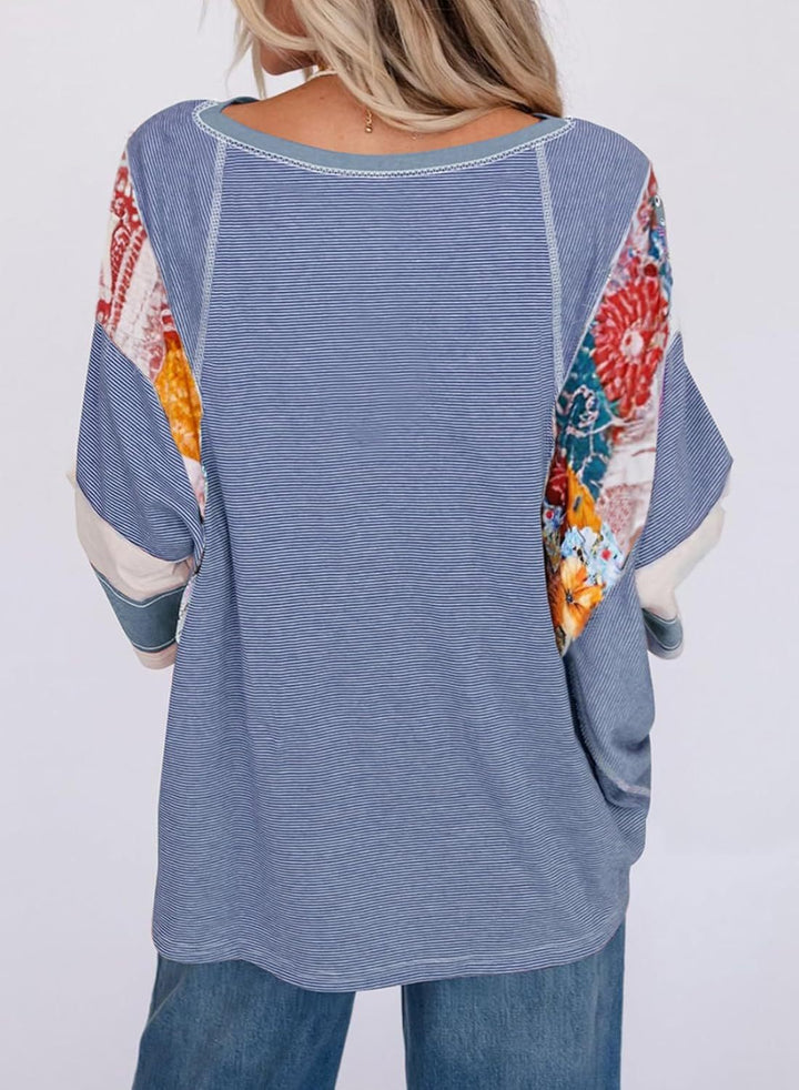 Lizzy | Gestreifte Patch-Bluse