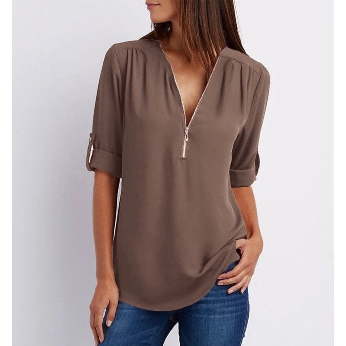 Gwen | Schicke Reißverschlussbluse