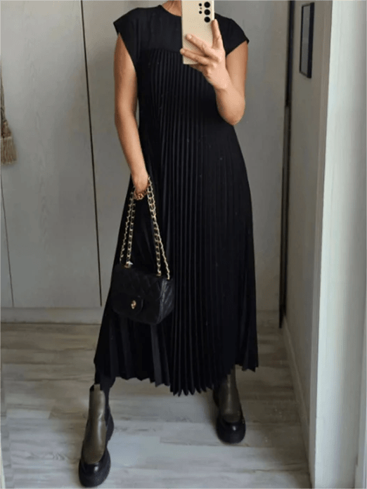 Sandra | Geplissiertes Elegantes Kleid