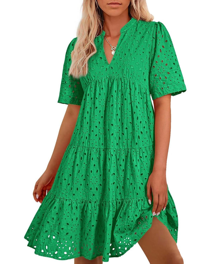Elle | Spitzen-Rüschenkleid