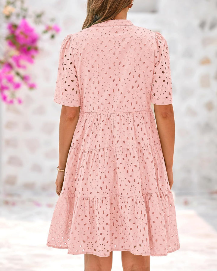 Elle | Spitzen-Rüschenkleid