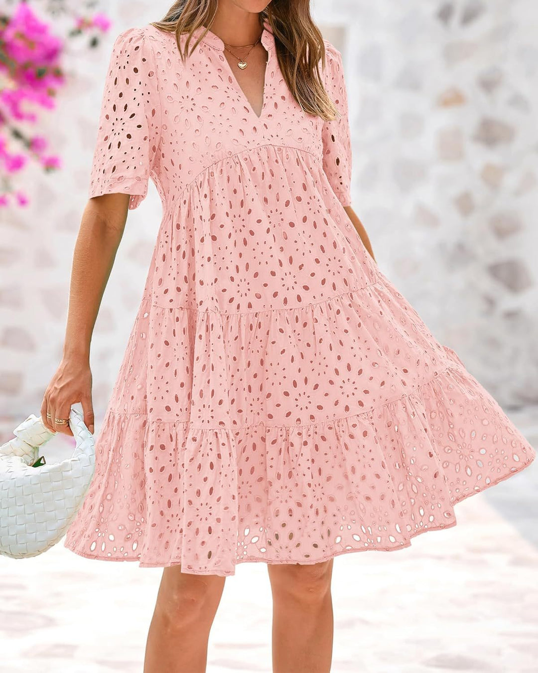 Elle | Spitzen-Rüschenkleid
