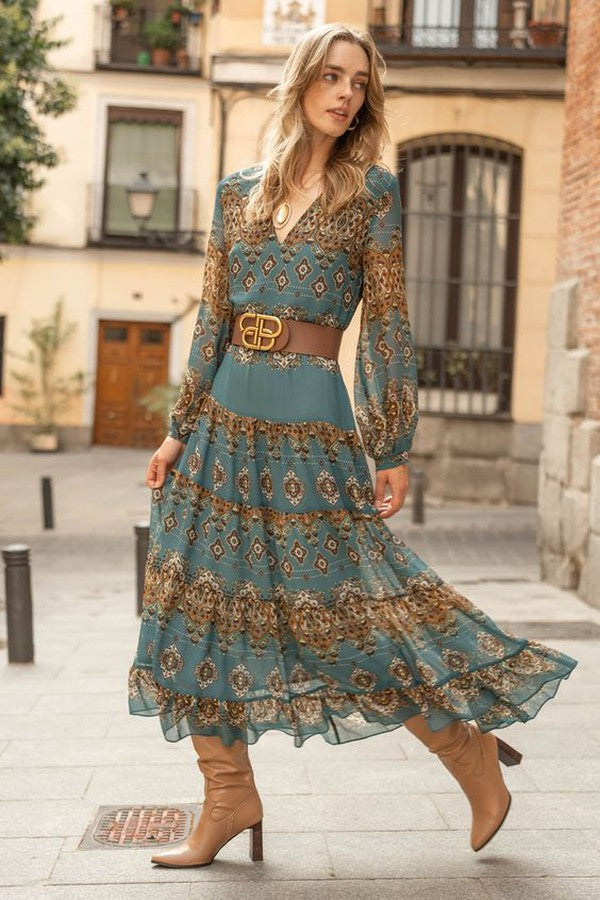 Ceres | Ätherisches Midiekleid