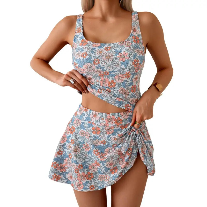 Mila™ | Blumen-Bikini-Set mit Wickelrock
