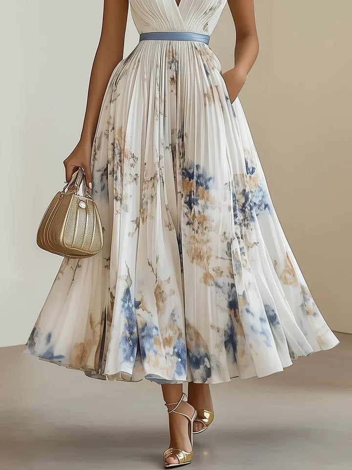 Ida™ | Romantisches Plissee-Midikleid mit Blumenprint