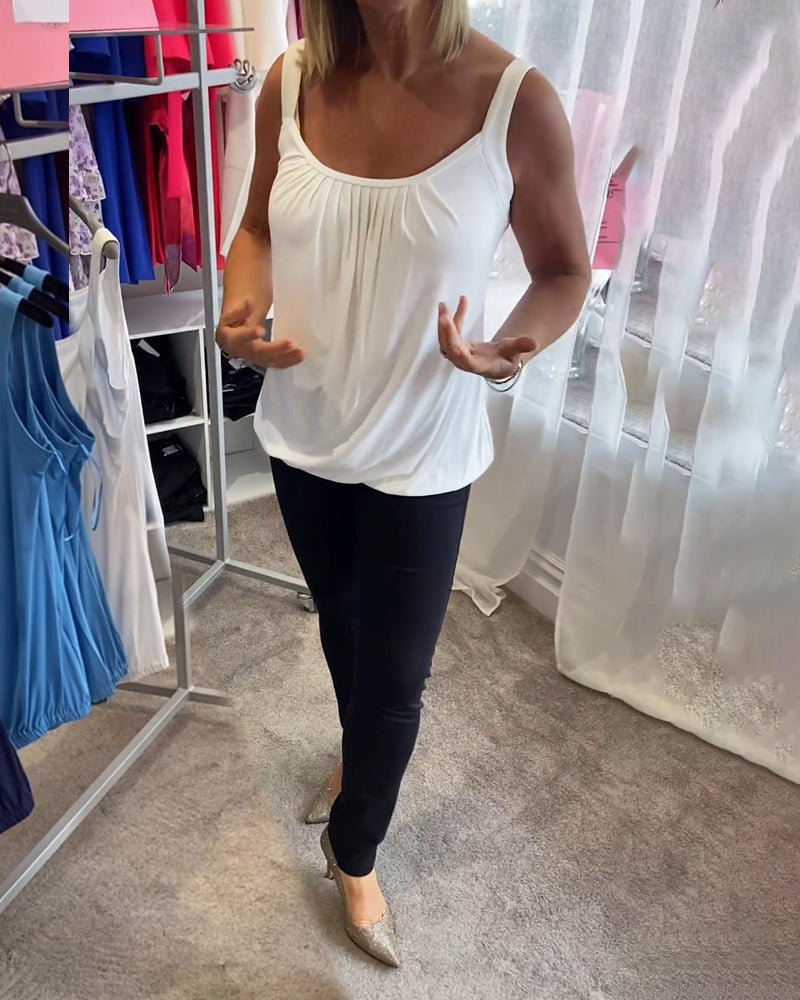 Vangie | Elegantes Plissee-Top