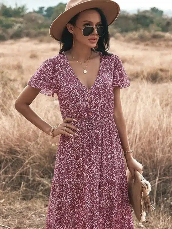 Lyn | Küstenbrise Maxi-Kleid