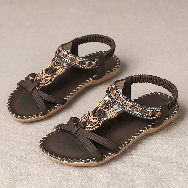 Nalu | Boho-Flachsandalen