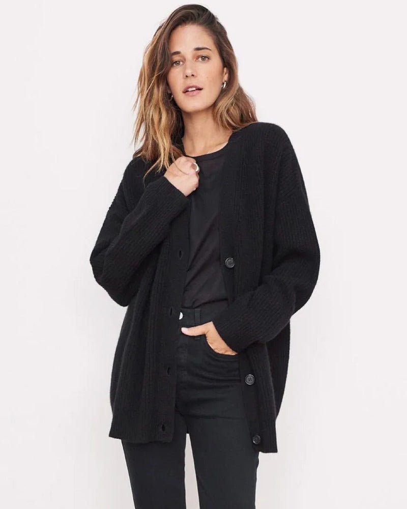 Rina | Luftige Geknöpfte Strickjacke