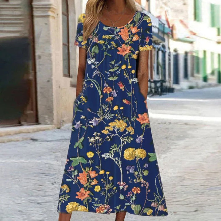 Ella | Bohemian-Blumenkleid mit Bauchbedeckung