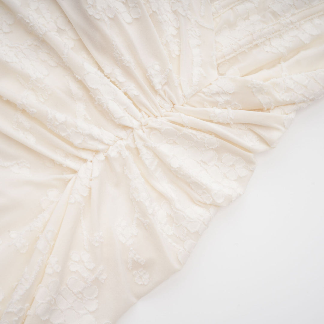 Raya | Elegantes Blumen-Jacquard-Kleid