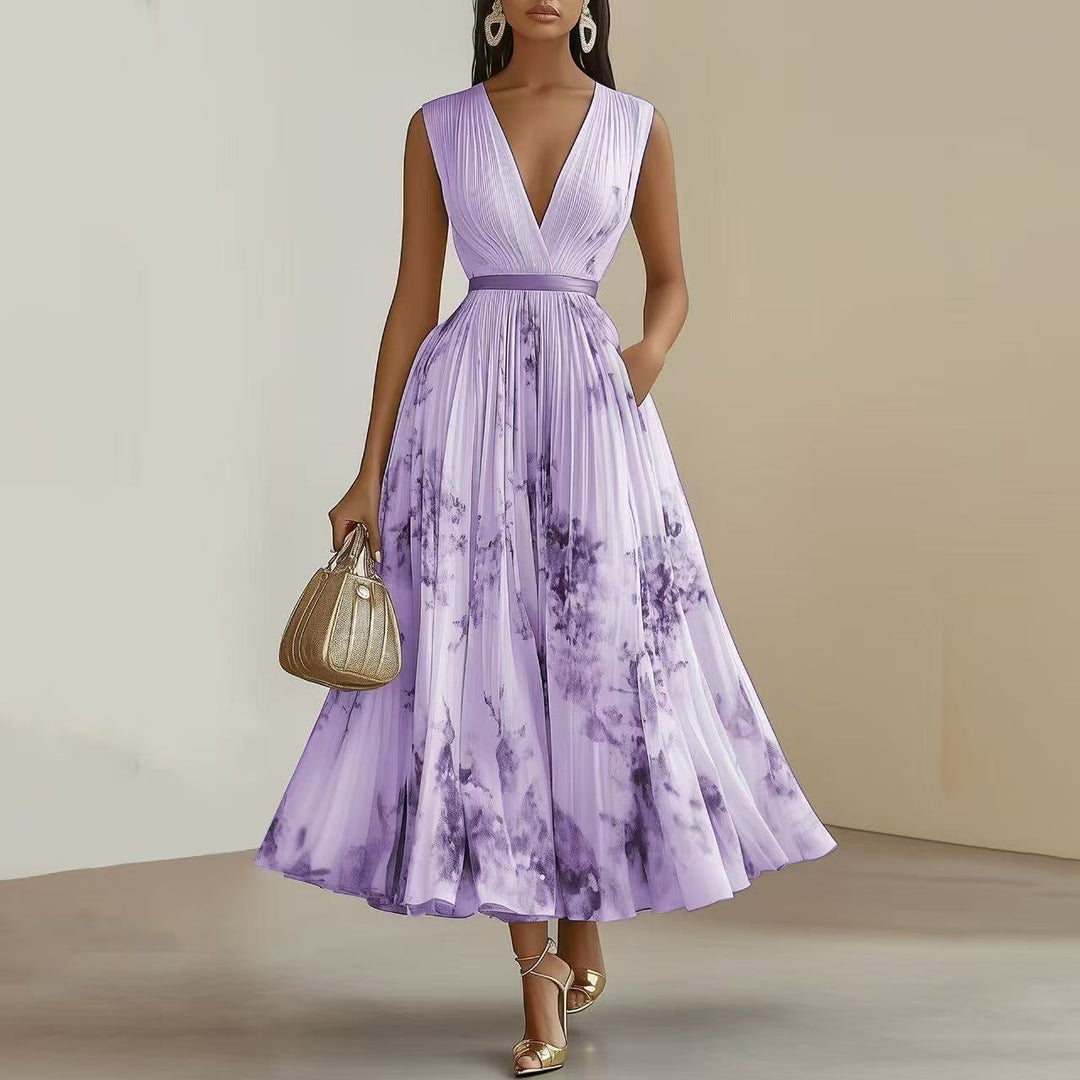Ida™ | Romantisches Plissee-Midikleid mit Blumenprint