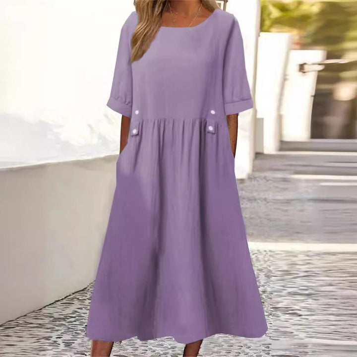 Lilano | Evans Midi-Kleid mit Knopfdetails
