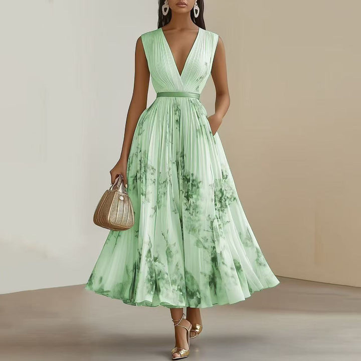 Ida™ | Romantisches Plissee-Midikleid mit Blumenprint