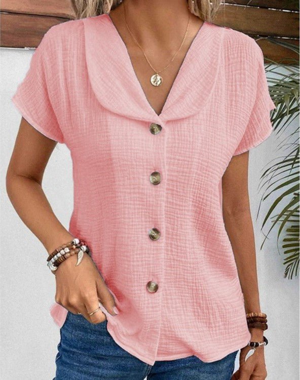 Sarah | Kragenbluse mit Schmetterlingsmuster