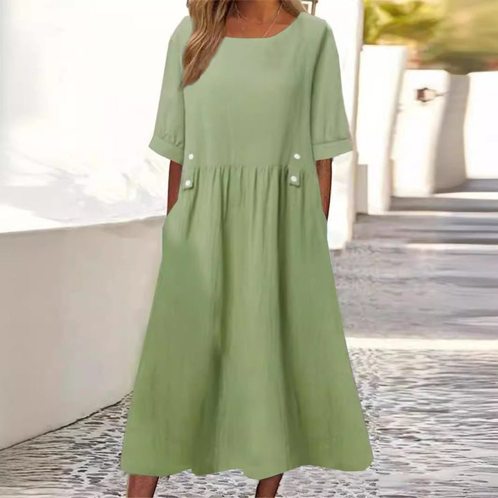Lilano | Evans Midi-Kleid mit Knopfdetails