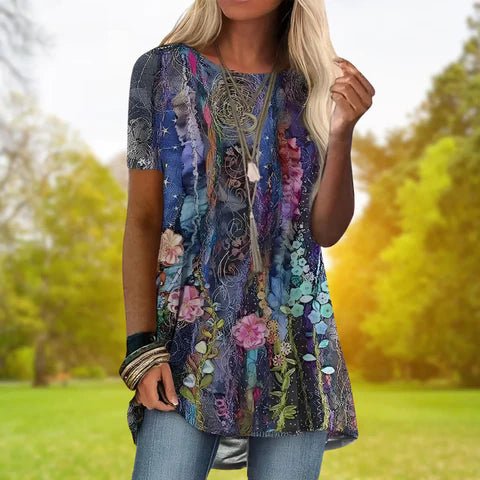 Francine | Luxuriöse Blumenbluse