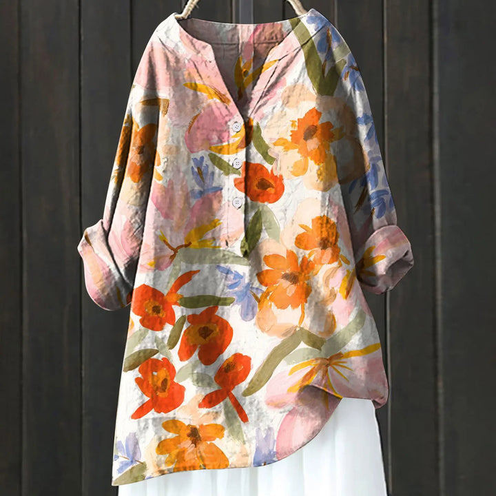 Emilia | Blumen-Akzent-Bluse
