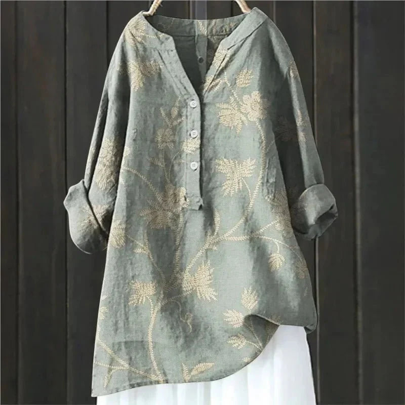 Emilia | Blumen-Akzent-Bluse