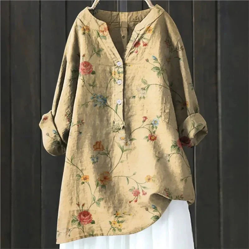 Emilia | Blumen-Akzent-Bluse