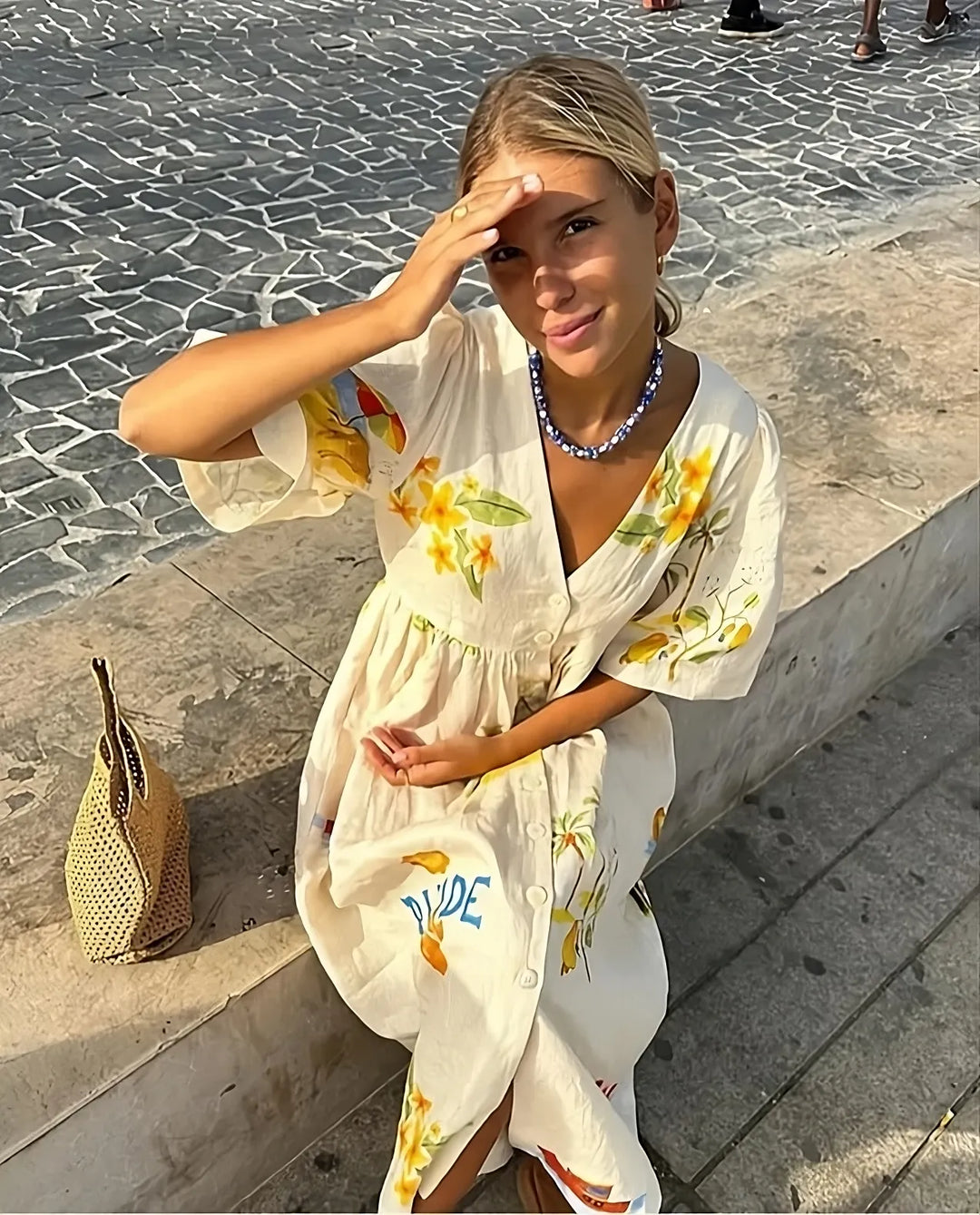 Jade | Hübsches Griechisches Musterkleid